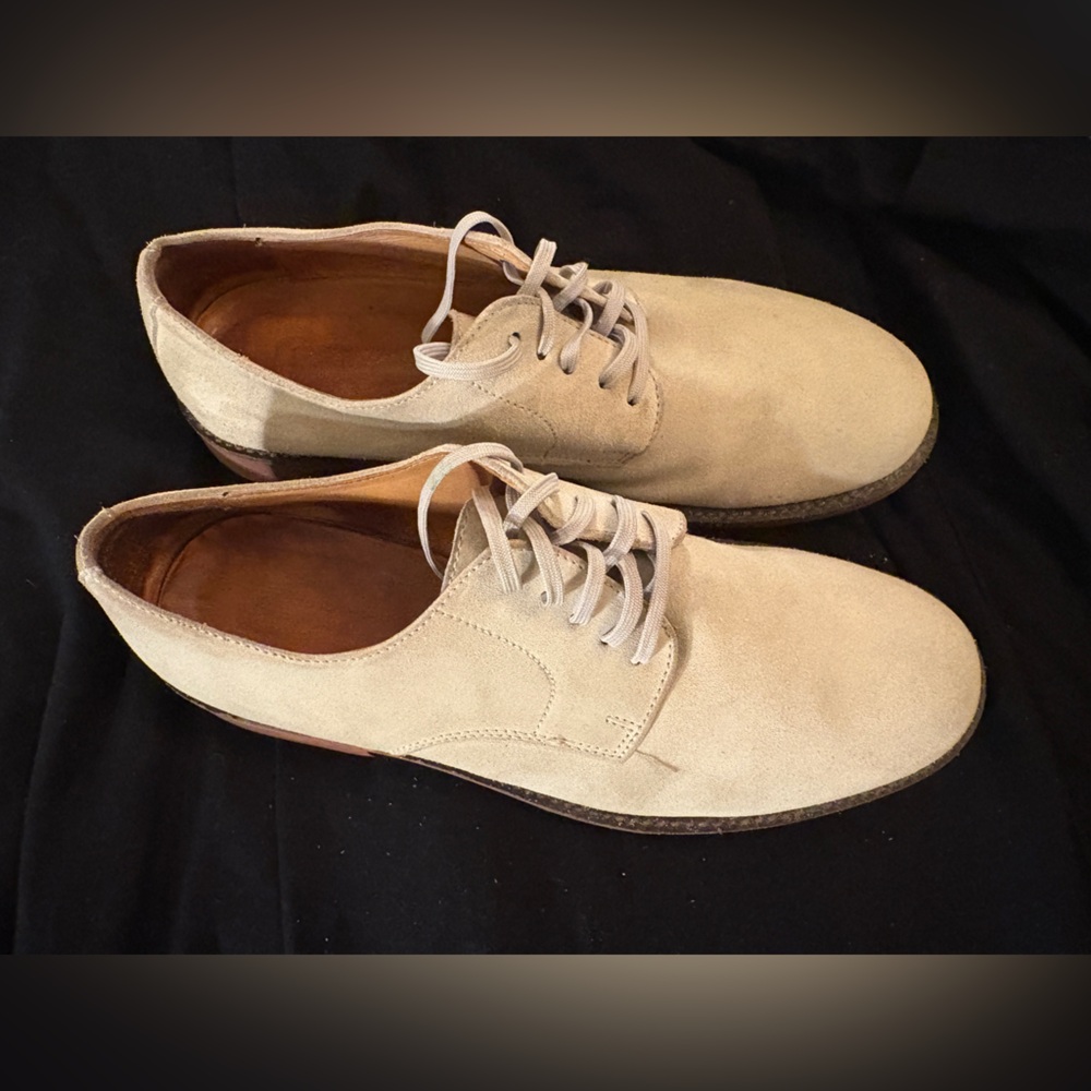J. Crew Beige Nubuck Derby’s